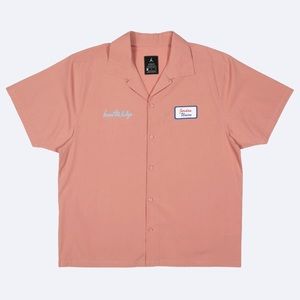 Jordan x Union Mechanic Shirt Button Down Pink Salmon Nike LA Rare Streetstyle